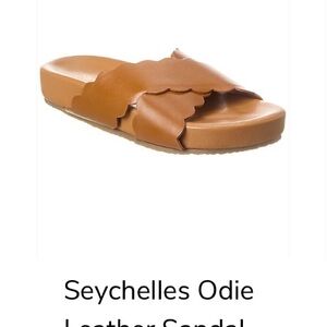 Seychelles Tan Sandals with cross Straps